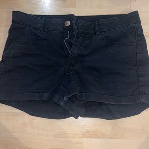 Short black shorts, says size 10 but fits more like an 8 or 6